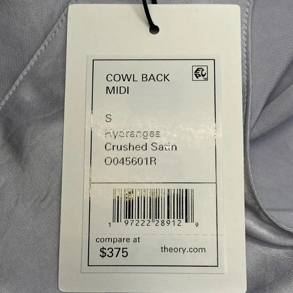 NEW THEORY Womens Maxi Dress Hydrangea Purple Size S Scoop Neck Cowl Back - Picture 10 of 10